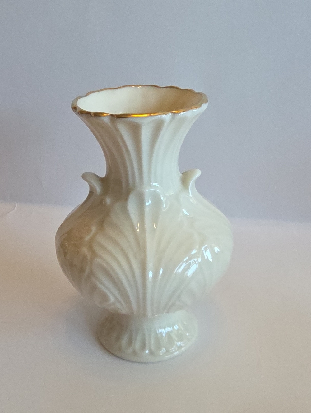 Lenox Bud Vase Elfin Collection 24K Gold Trim 4.5” Tall -Made In USA